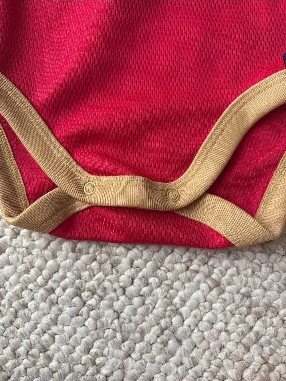 NFL San Francisco 49ers Red and Gold Baby One-Piece Bodysuit